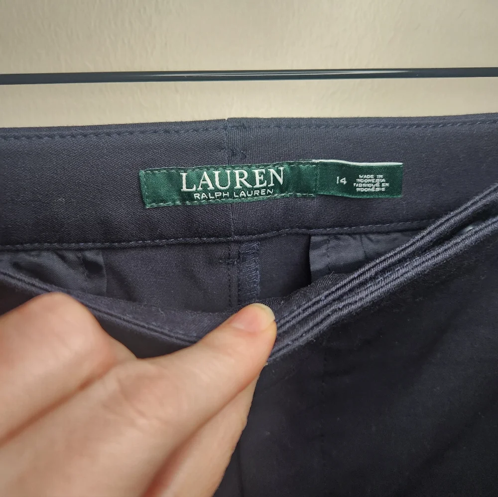 Women's Lauren Ralph Lauren Navy Blue Shorts Sz 14 - Picture 3 of 6